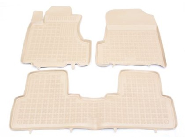 Λαστιχένια πατάκια Rezaw-Plast για BMW X5 E53 (1999-2006) - τύπου σκαφάκι - μπεζ - 3τμχ.