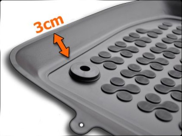 Λαστιχένια πατάκια Rezaw-Plast για Mitsubishi Colt 3d (2008+) - τύπου σκαφάκι - 4τμχ.