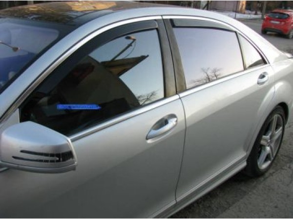 Ανεμοθραύστες Heko για Mercedes S-Class W221 (2007-2013) sedan (μακρύ) - 4 τμχ. εμπρός και πίσω