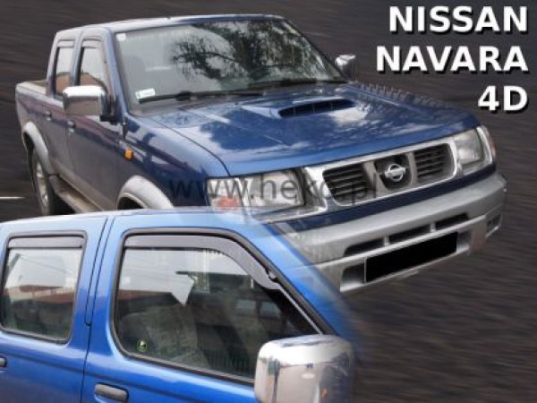Ανεμοθραύστες Heko για Nissan Navara / Pick Up (2001-2005) 4 πορτο - 4 τμχ. εμπρός και πίσω