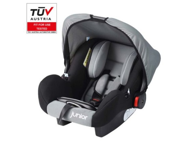 Παιδικό κάθισμα αυτοκινήτου με χερούλι Junior - Bambini - γκρι χρώμα