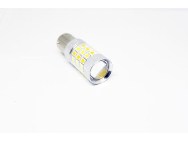 Led λάμπα BAY15D με 42 led και προτζέκτορα - συνδυαστική για φλας και φώτα ημέρας - 1τμχ.