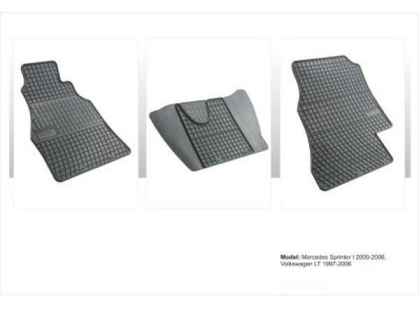 Λαστιχένια πατάκια Frogum για Mercedes Sprinter (1996-2006) / VW LT (2000-2006) - 3τμχ.