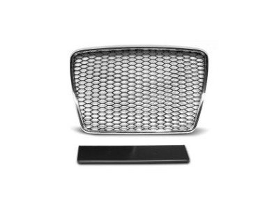 Μάσκα χωρίς σήμα για Audi A6 C6 (2008-2011) - RS Look με πλαίσιο χρωμίου