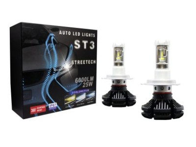 Led λάμπες H4 για μεσαία και μεγάλα φώτα 12000 lumen , 25 Watt - X3 6000K - 2τμχ.