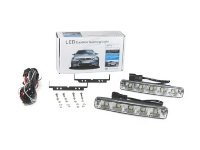 Universal led φώτα με 5 led x 1W - 2τμχ.