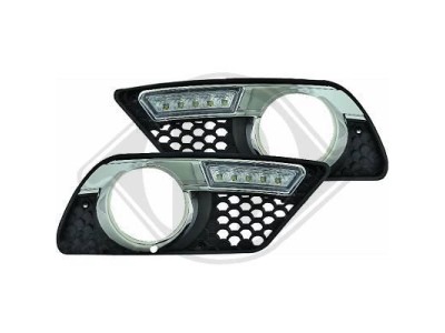 Φώτα ημέρας με τρύπα για προβολάκια Mercedes C-CLASS W204 (2007-2011) -για AMG προφυλακτήρα