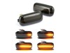 Led φλας για Audi A4 B6 B7 (2001-2008) / A6 C6 (2004-2011) / A3 8P (2003-2013) - φιμέ με τρεχούμενο φλας - σετ 2τμχ.
