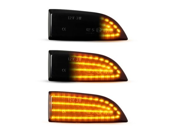Τρεχούμενα led φλας για καθρέφτες για Renault Scenic (2009-2015), Megance (2008-2015), Fluence, Latitude, Safrane (2009-2015) - φιμέ με τρεχούμενο φλας - σετ 2τμχ.
