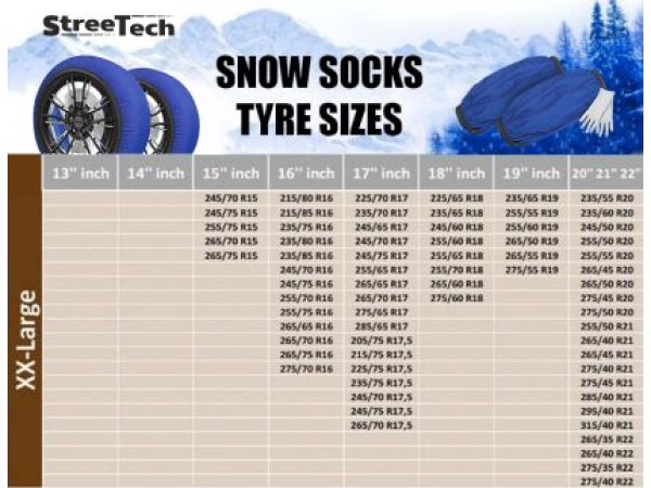 Χιονοκουβέρτες Streetech Pro Series - λευκό χρώμα - μέγεθος XXL - σετ 2τμχ.