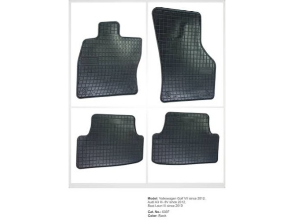 Λαστιχένια πατάκια Frogum για AUDI A3 8V Hatchback (2013-2020) / Seat Leon 5F1 (2012-2021) / Volkswagen Golf VII (2012-2021) - 4τμχ.