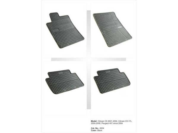 Λαστιχένια πατάκια Frogum για PEUGEOT 407 (2004-2008) / CITROEN C5 I (2001-2008) - 4τμχ.
