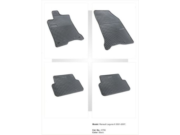 Λαστιχένια πατάκια Frogum για Renault Laguna (2001-2007) - 4τμχ.