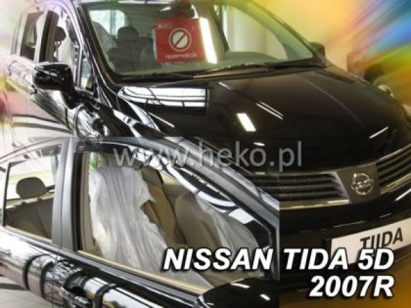 Ανεμοθραύστες Heko για Nissan TIIDA (2007+) 5 πορτο - 4 τμχ. εμπρός και πίσω