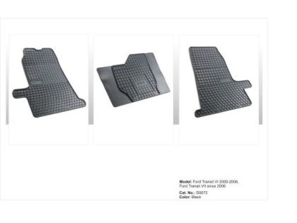 Λαστιχένια πατάκια Frogum για FORD Transit (2000-2014) - 3τμχ.