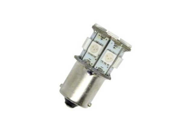 Led λάμπα τύπου BA15S με 13 SMD led μονού φωτισμού κόκκινη - 1τμχ.