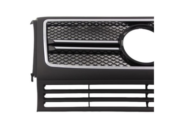 Μάσκα για Mercedes W461 / W463 G-CLASS (1990-2013) - μαύρη με πλαίσιο χρωμίου AMG