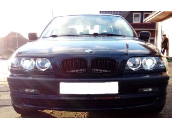 Μάσκα για BMW E46 sedan / combi (1998-2001) και compact (2001-2005) - μαύρη Piano Design - 2τμχ.