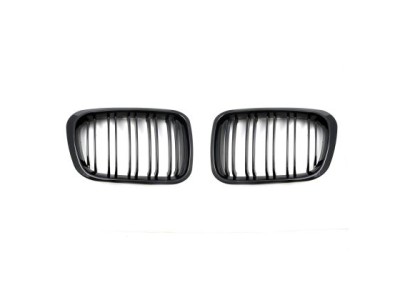 Μάσκα για BMW E46 sedan / combi (1998-2001) και compact (2001-2005) - μαύρη Piano Design - 2τμχ.