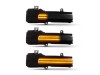 Τρεχούμενα led φλας για καθρέφτες για Mitsubishi ASX, L200 (2005+), Pajero, Pajero Sport (2008+), Outlander (2012+) - φιμέ με τρεχούμενο φλας - σετ 2τμχ.