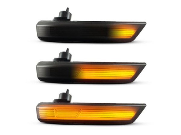 Τρεχούμενα led φλας για καθρέφτες για Ford Focus (2008-2016) - φιμέ με τρεχούμενο φλας - σετ 2τμχ.