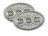 Led φλας για Opel AStra F / Corsa B - χρωμίου - σετ 2τμχ.