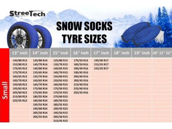 Χιονοκουβέρτες Streetech Pro Series - λευκό χρώμα - μέγεθος S - σετ 2τμχ.
