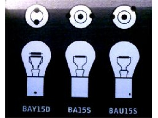 Universal χρωμιωμένη λάμπα για φλας BA15S - σετ 2τμχ.