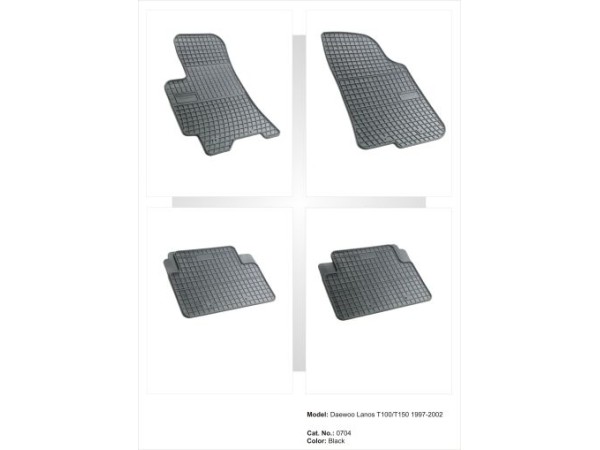 Λαστιχένια πατάκια Frogum για DAEWOO Lanos T100 / T150 (1997-2002) - 4τμχ.