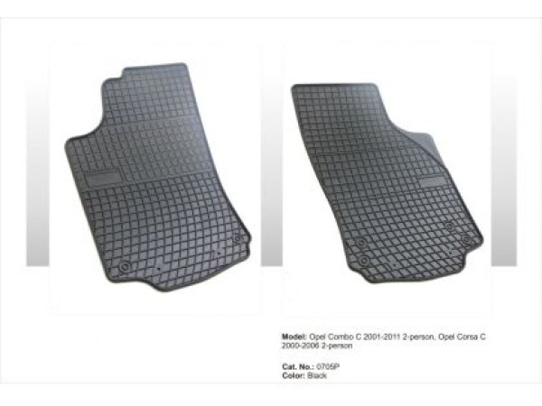 Λαστιχένια πατάκια Frogum για Opel Corsa C van / Combo C (2001-2010) - μπροστινά - 2τμχ.
