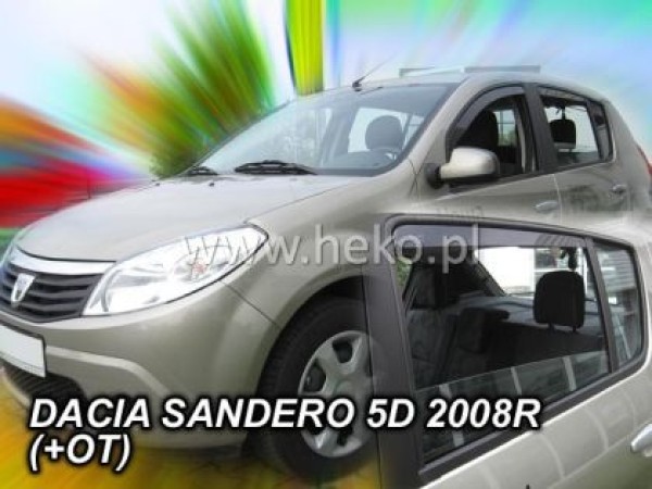 Ανεμοθραύστες Heko για Dacia Sandero / Stepway I (2008-2012) 5 πορτο - 4 τμχ. εμπρός και πίσω