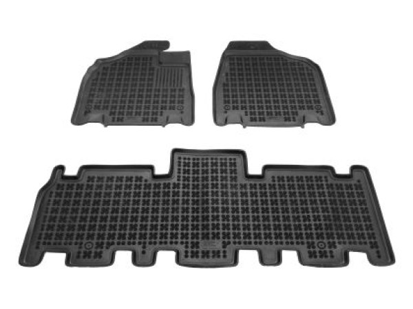Λαστιχένια πατάκια Rezaw-Plast για Kia Carnival II (2005+) - 5 seats - τύπου σκαφάκι - 3τμχ.