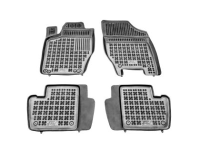 Λαστιχένια πατάκια Rezaw-Plast για CITROEN C4 I / II (2004-2018) / PEUGEOT 307 (2001-2008) - τύπου σκαφάκι (μοντέλο με πυροσβεστήρα) - 4τμχ.