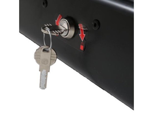 Μπαγκαζιέρα οροφής Junior Easy180x78x40cm με μονόπλευρο άνοιγμα και κλειδί, 430 λίτρα - μαύρη γυαλιστερή