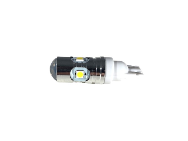 Led λάμπα T10 με 5 led 3030 και προτζέκτορα - 1τμχ.
