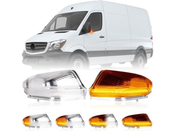 Τρεχούμενα led φλας για καθρέφτες για Mercedes Sprinter / VW Crafter (2006-2021) chrome - 2τχμ.