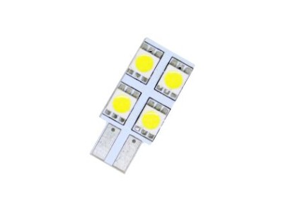 Led λάμπα τύπου Τ10 με 4 SMD led από τη μία πλευρά - 1τμχ.