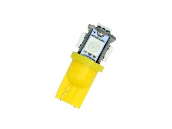Led λάμπα τύπου Τ10 με 5 SMD led 4300K - 1τμχ.