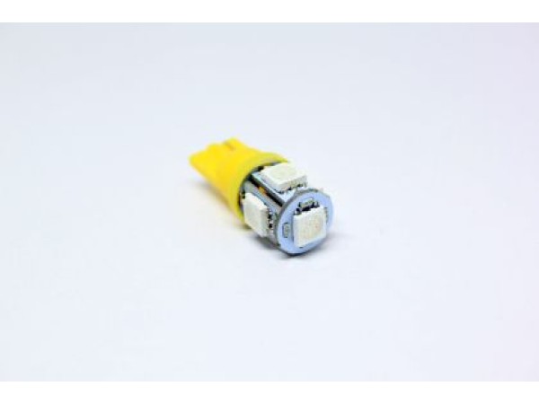 Led λάμπα τύπου Τ10 με 5 SMD led 4300K - 1τμχ.