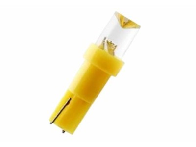 Led λάμπα τύπου T5 12V/1.2W κίτρινη - 1τμχ.