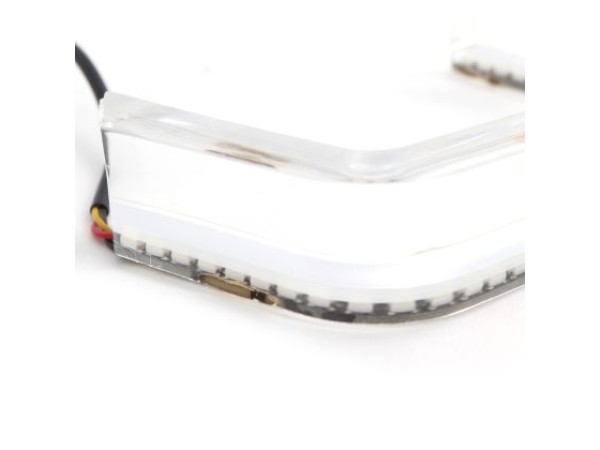 Δαχτυλίδια angel eyes για BMW F30 - U-Design - με 2 χρώματα και λειτουργία φλας (λευκό και κίτρινο)