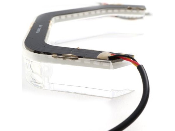 Δαχτυλίδια angel eyes για BMW F30 - U-Design - με 2 χρώματα και λειτουργία φλας (λευκό και κίτρινο)