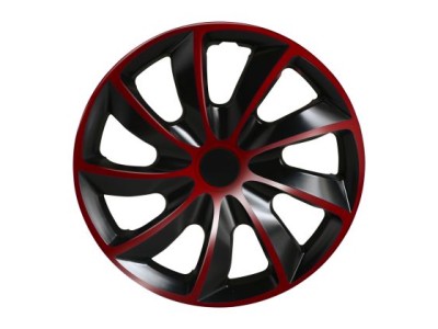 Τάσια αυτοκινήτου WJ-5084-13-RB - 13" ιντσών - Μαύρα / Κόκκινο - 4 τμχ.