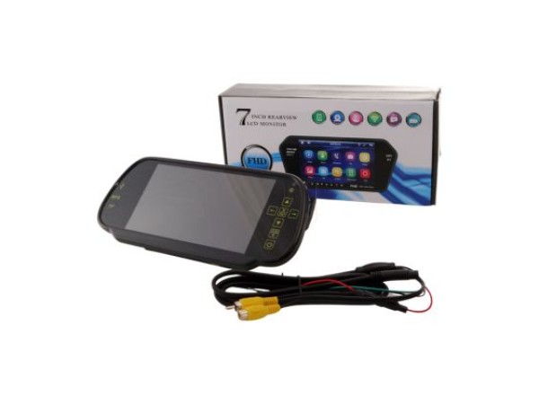 Καθρέφτης με έγχρωμη οθόνη LCD 7 '' με usb είσοδο και bluetooth