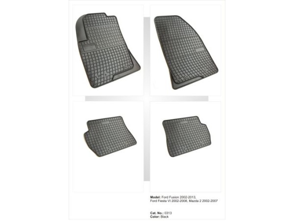 Λαστιχένια πατάκια Frogum για Ford Fusion (2005-2012) / Fiesta (2005-2008) / Mazda 2 (2002-2007) - 4τμχ.