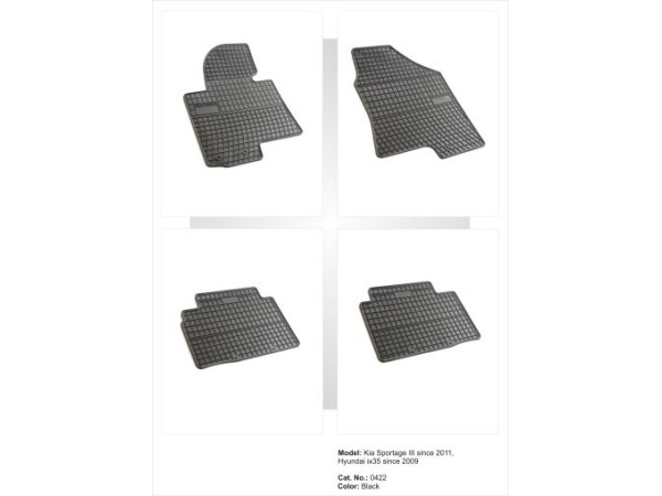Λαστιχένια πατάκια Frogum για Hyundai Tucson / IX35 / KIA Sportage (2010-2015) - 4τμχ.
