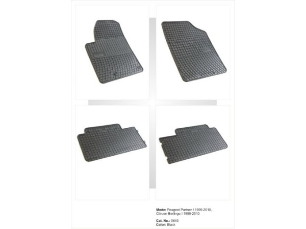 Λαστιχένια πατάκια Frogum για PEUGEOT Partner / CITROEN Berlingo (1996-2008) - 4τμχ.