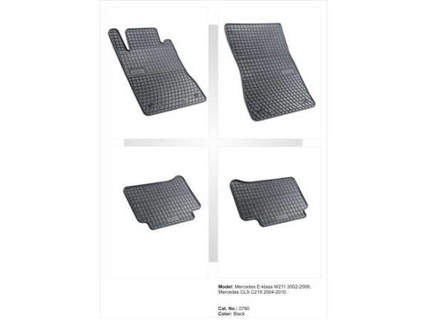 Λαστιχένια πατάκια Frogum για Mercedes W211 (2002-2009) / W219 CLS - 4τμχ.