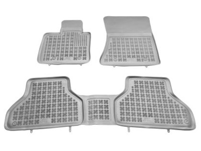 Λαστιχένια πατάκια Rezaw-Plast για BMW X5 E70 (2007-2013) / X6 E71 (2008-2014) - τύπου σκαφάκι - γκρι - 3τμχ.