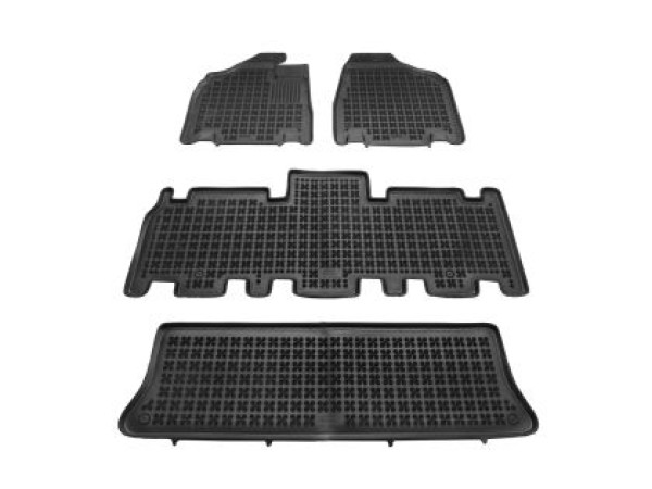 Λαστιχένια πατάκια Rezaw-Plast για Kia Carnival (2004+) - 7 θέσιο - τύπου σκαφάκι - 4τμχ.